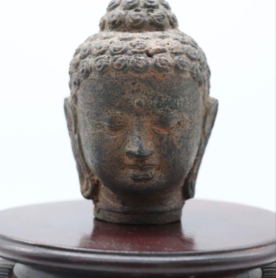 銅製　佛頭　阿弥陀如来　仏教美術　送料込み260121