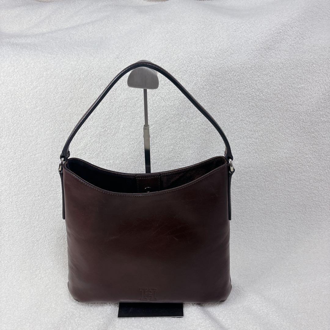 【美品】HIROFU ブラウン レザー ショルダーバッグ