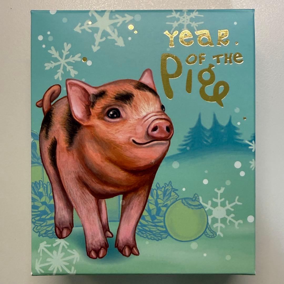 オーストラリアパース造幣局製　ツバル1/2オンス銀貨　子豚　亥年　2019年