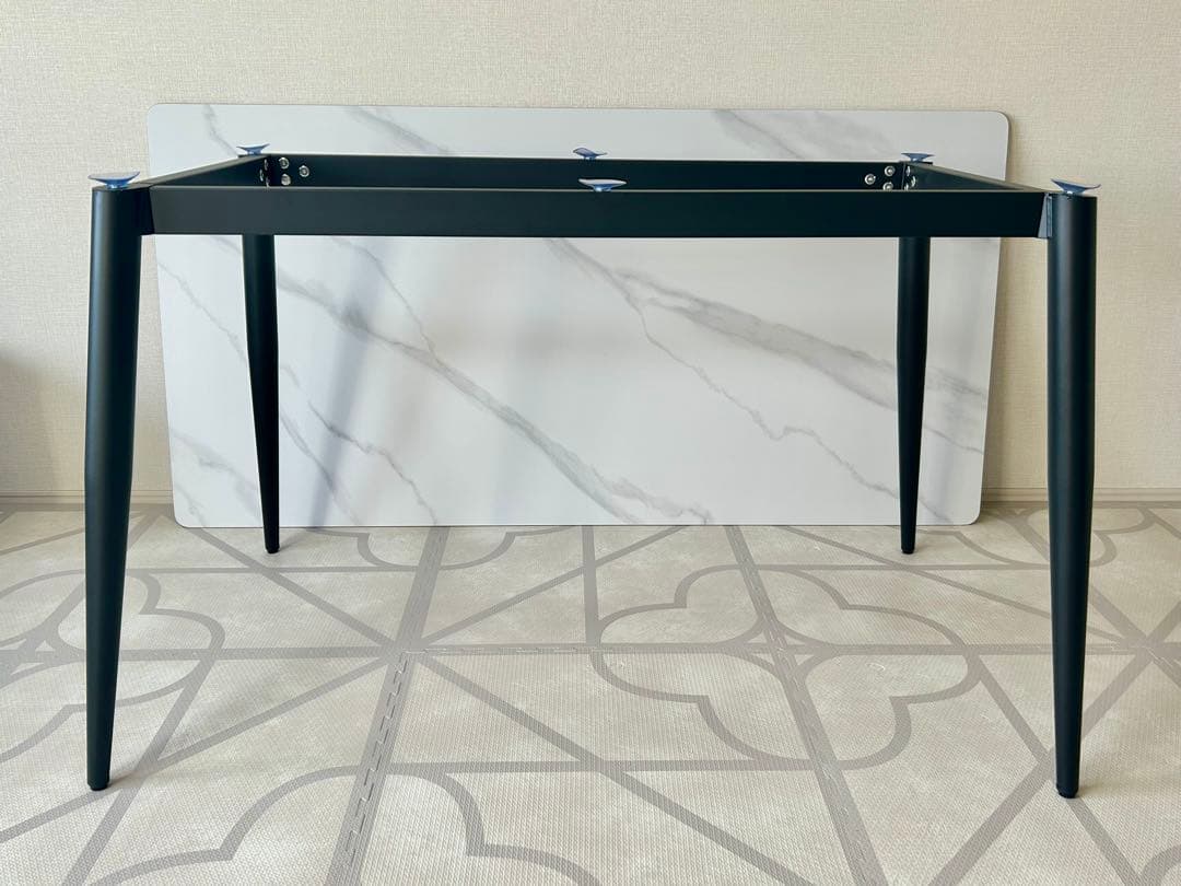 ど*ん様 ★未使用新品★ 大理石柄 艶消し セラミック ダイニングテーブル 幅1