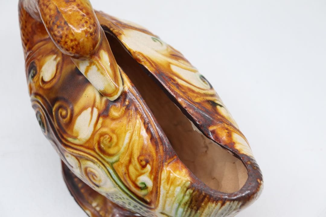 中国　唐三彩　鴨　送料込み1218