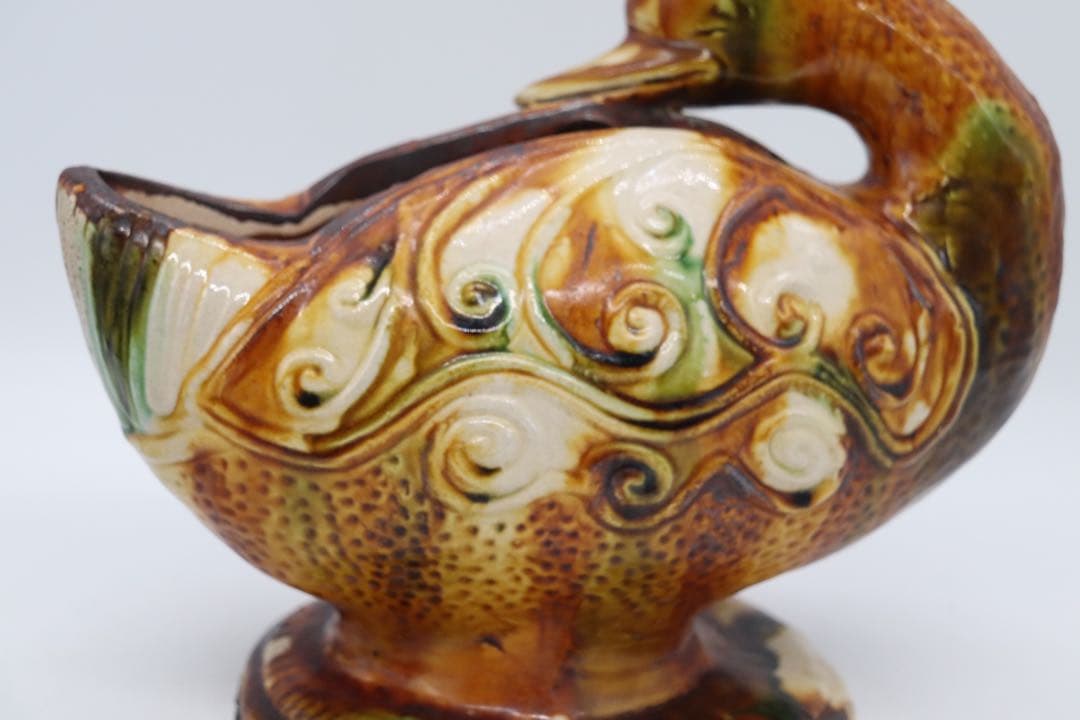 中国　唐三彩　鴨　送料込み1218