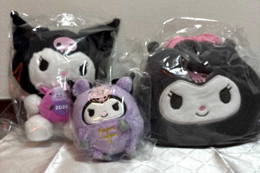 【抜き取り無し】サンリオ福袋2026 クロミ 干支ぬいぐるみ チャーム 巾着