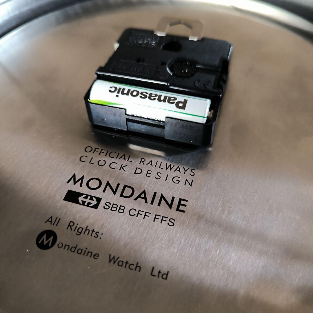 MONDAINE （モンディーン）壁掛け時計　動作品　スイス　鉄道　時計