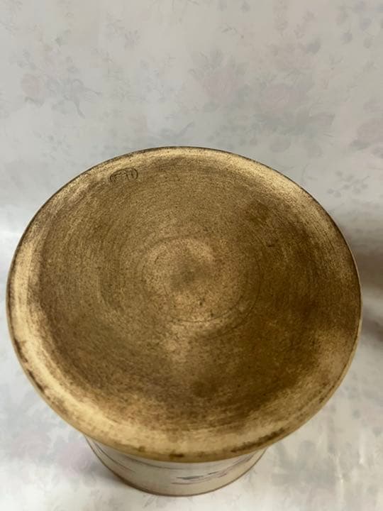 野々村仁清作　呉須赤絵水指　茶道具