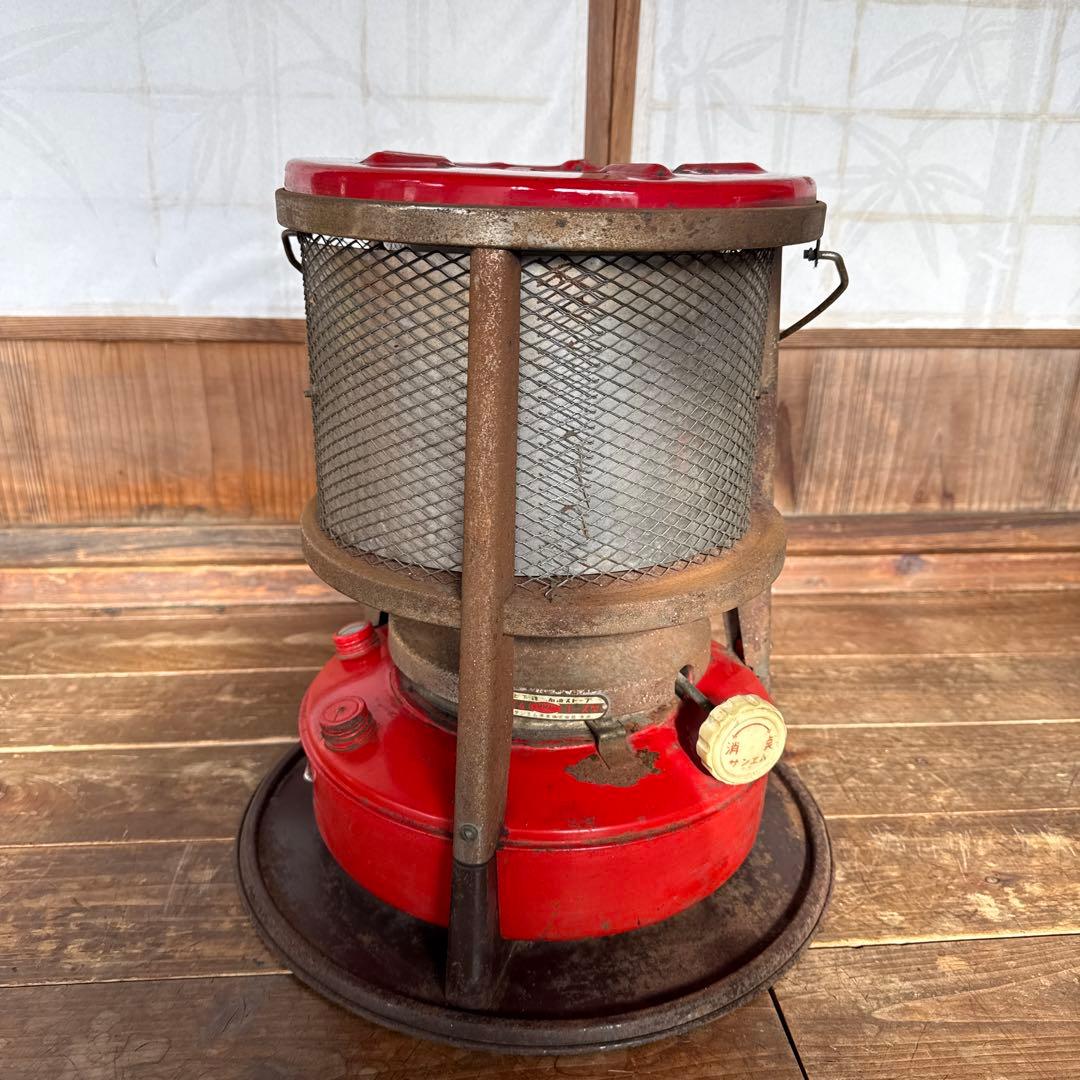 昭和レトロ　サンエム　ストーブ　五徳付き　ビンテージ養蚕用　山小屋　煮炊湯沸に