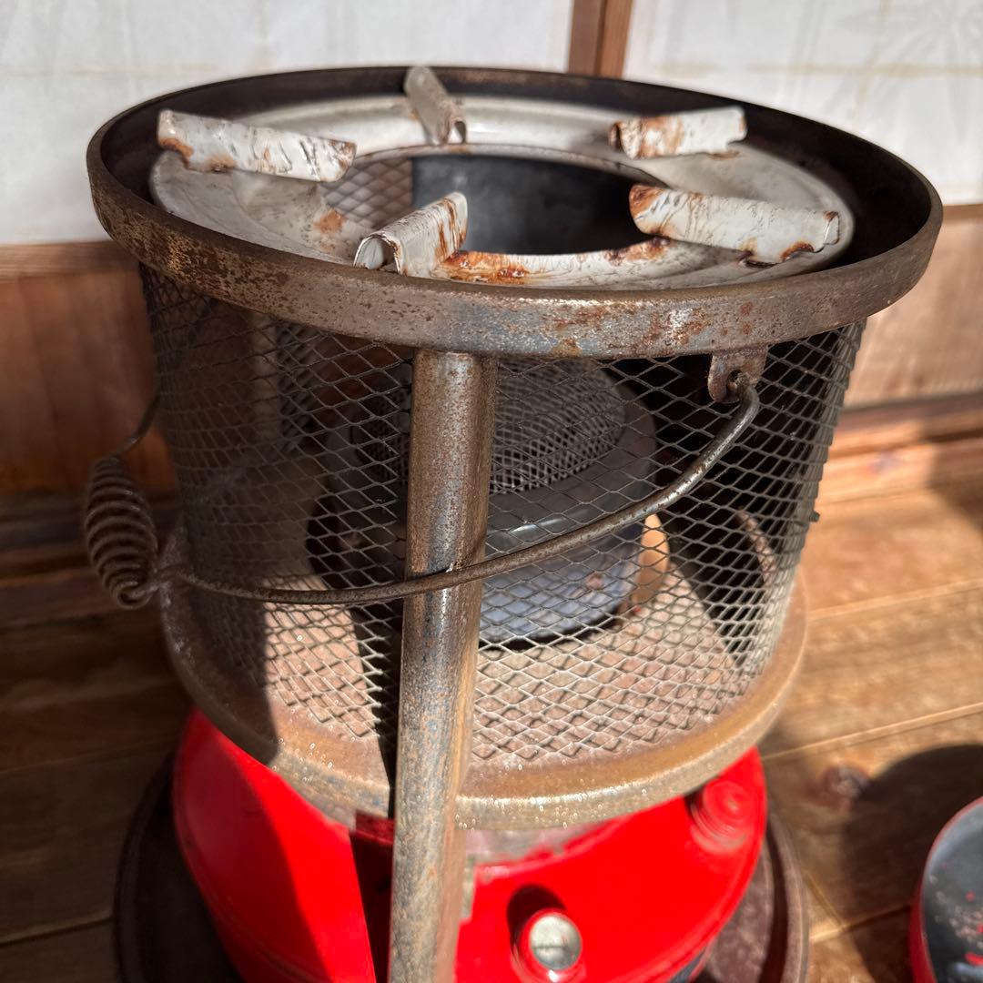 昭和レトロ　サンエム　ストーブ　五徳付き　ビンテージ養蚕用　山小屋　煮炊湯沸に