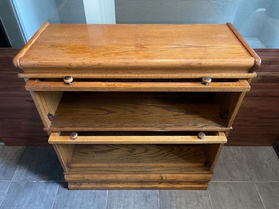 美品◾️オーク/ナラ材　スタッキングキャビネット　バリスタブックケースB 飾り棚