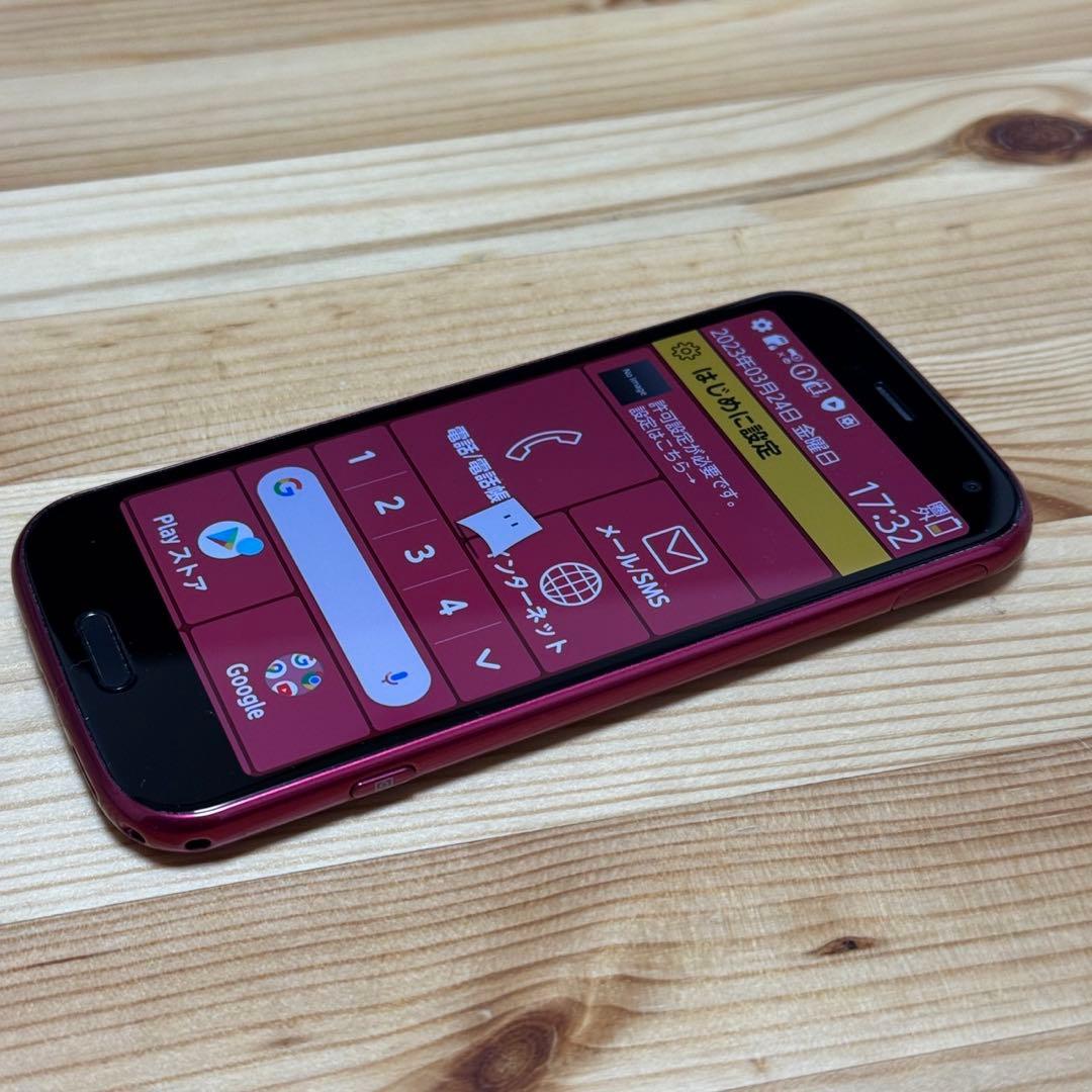 【美品】ドコモ らくらくスマートフォン F-52B ピンク　a104200