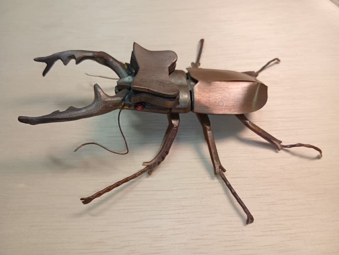 金工ミヤマクワガタ　オブジェ　ペーパーウェイト