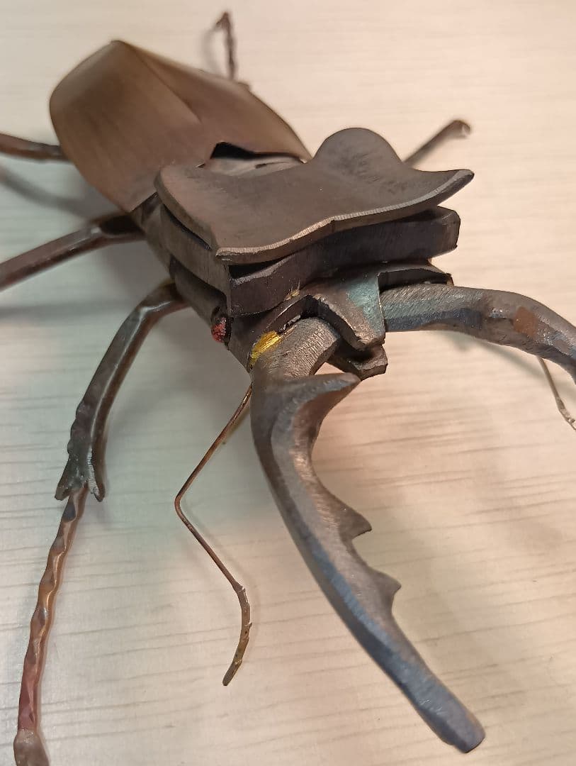 金工ミヤマクワガタ　オブジェ　ペーパーウェイト