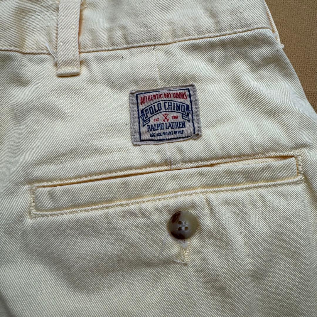 USA製　ラルフローレン　チノ　初期タグ　チノパン　イエロー　2タック　polo