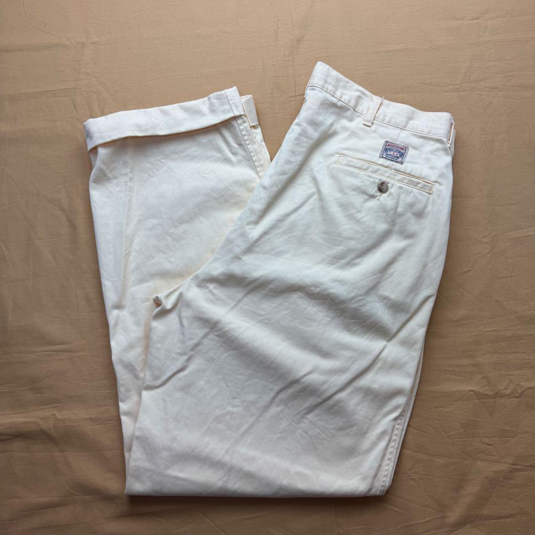 USA製　ラルフローレン　チノ　初期タグ　チノパン　イエロー　2タック　polo