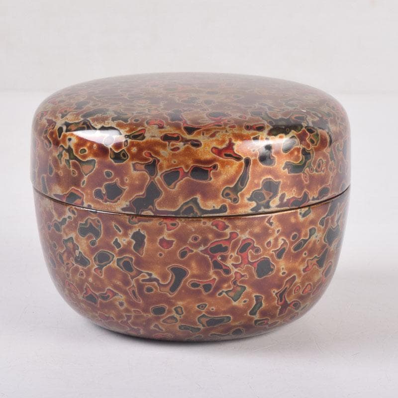 茶道具　若狭塗　津軽塗　金虫喰塗　棗　共箱　V　8372