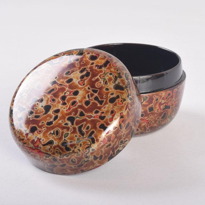 茶道具　若狭塗　津軽塗　金虫喰塗　棗　共箱　V　8372