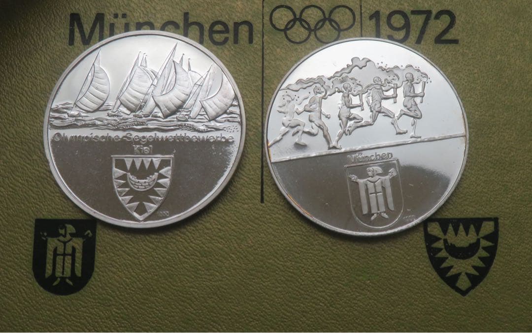 798、純銀　純銀メダルミュンヘンオリンピック公式記念メダル刻印 約59.96g