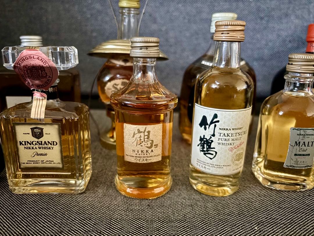 ニッカウヰスキー　鶴　G&Gなど　国産ウイスキー古酒　ミニボトル10本セット
