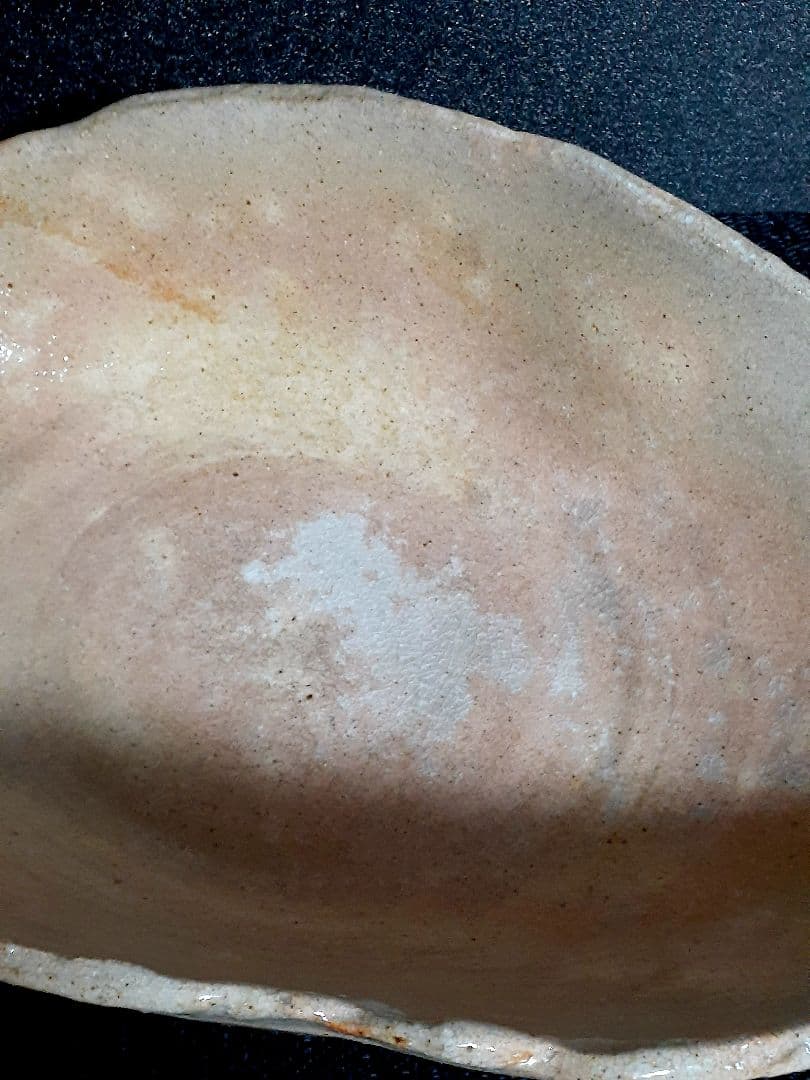 【真作保証❗️】萩焼【九代三輪休雪】【三輪雪堂】造　雨漏り手　大鉢　菓子鉢