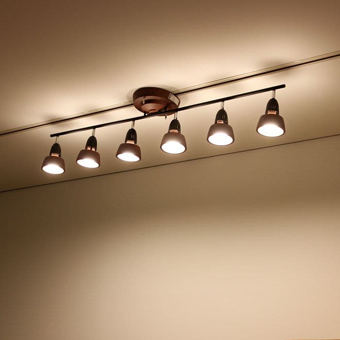 【定価6.8万】 アートワークスタジオ 6灯シーリングスポット 木目 8~12畳