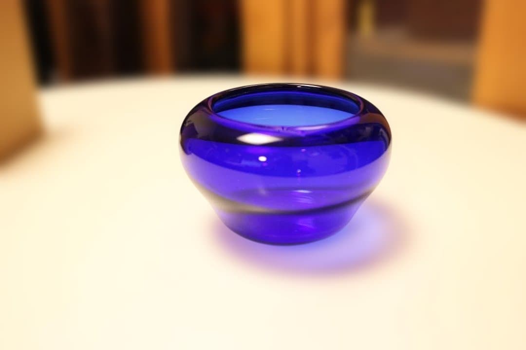 瑠璃香炉　ガラス香炉　ガラス工芸　建水