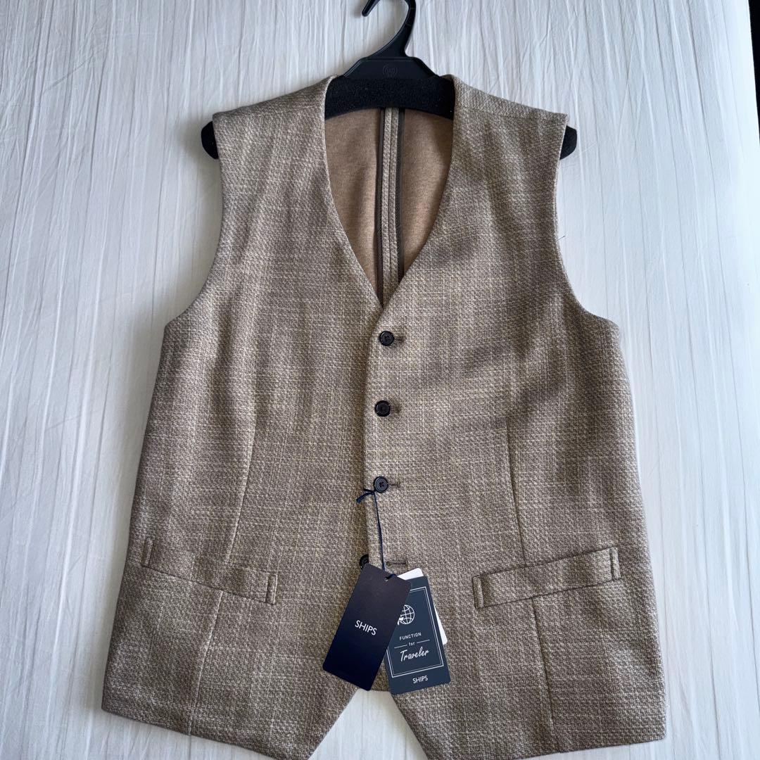 【新品希少】SHIPS シップス ベスト ジレ ベージュ