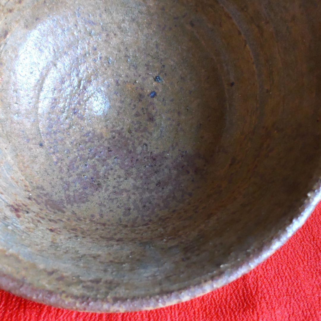 九谷焼　伊羅保写茶碗　二代滝口加全造