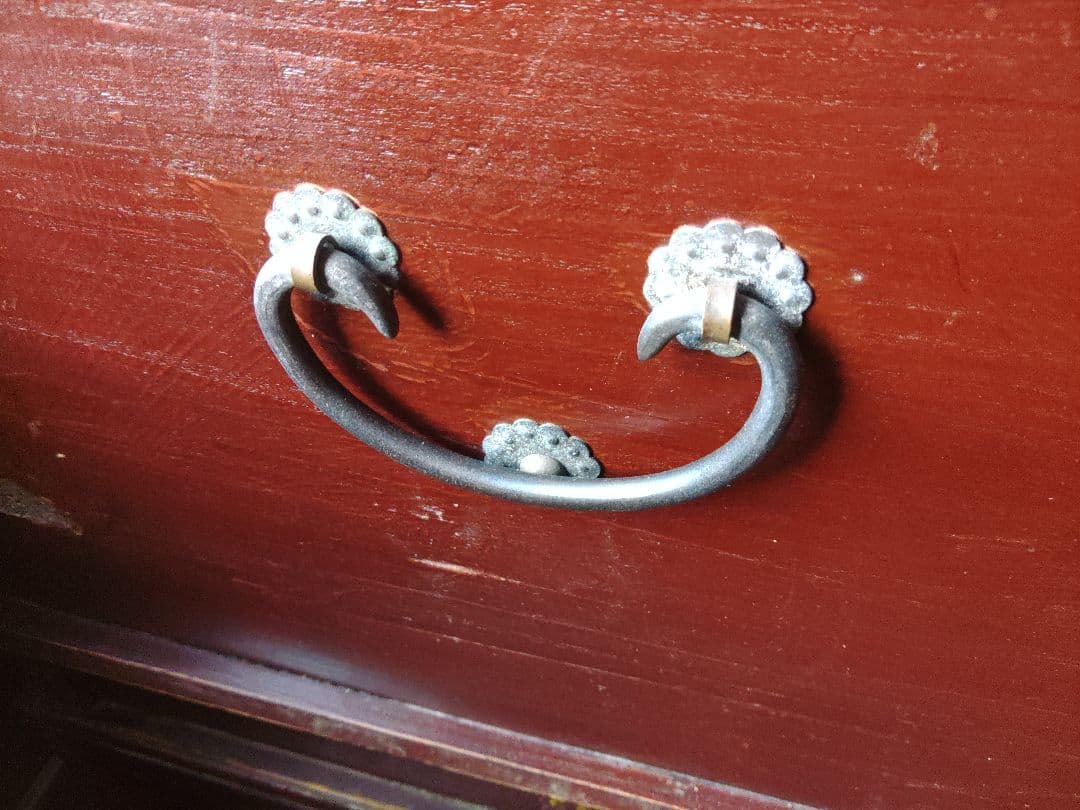 木箱　宝箱　時代　大型　希少　大正　レトロ　アンティーク　棚　骨董　収納　台