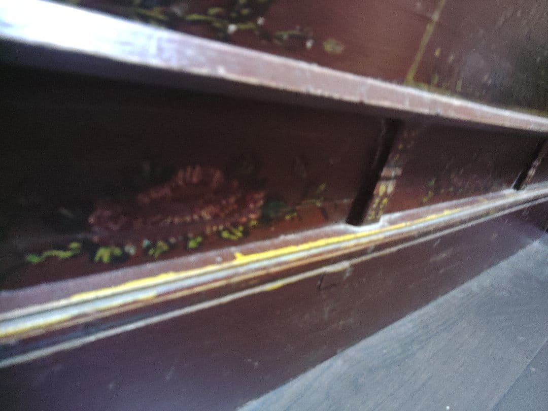 木箱　宝箱　時代　大型　希少　大正　レトロ　アンティーク　棚　骨董　収納　台