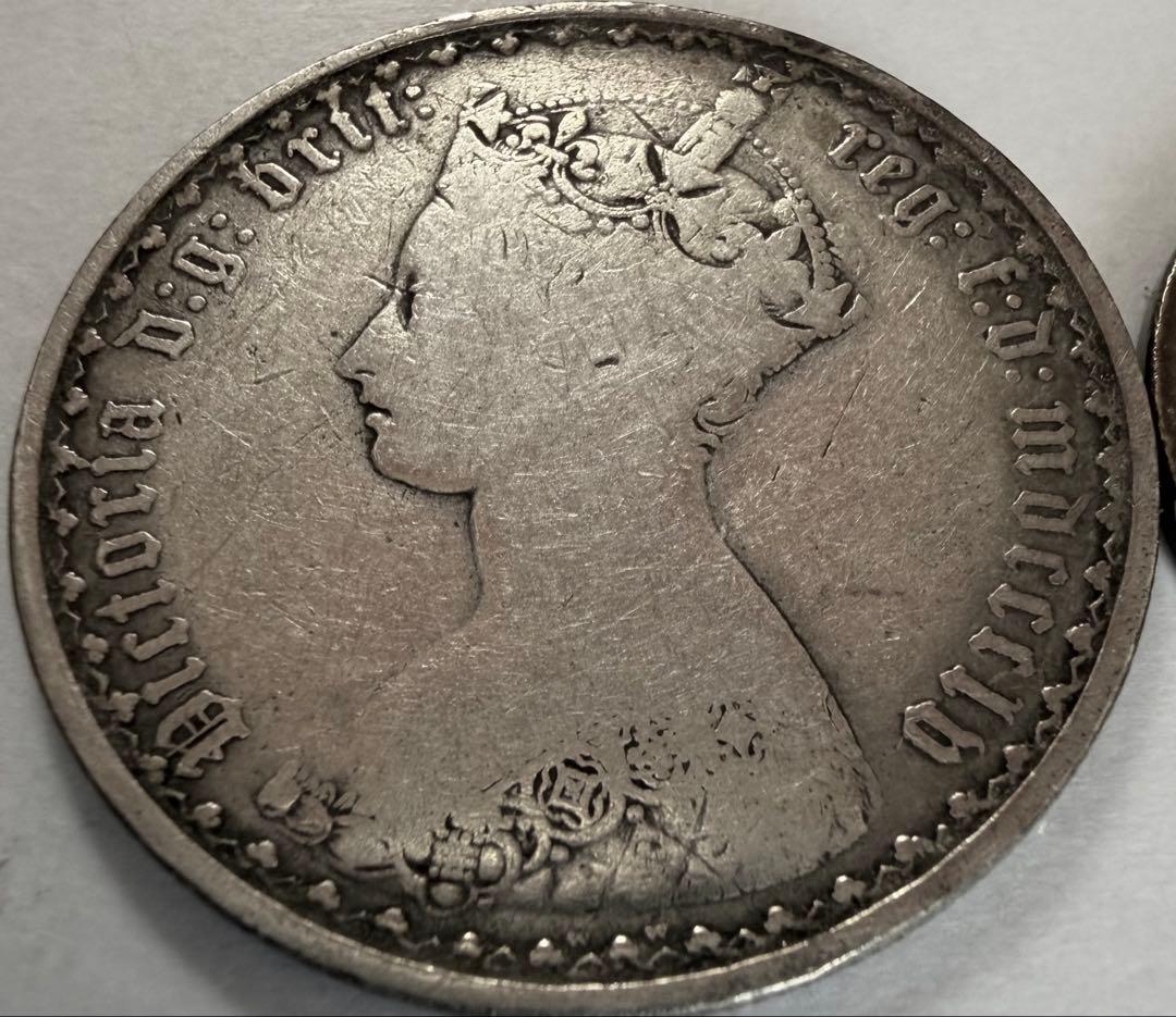 f*i様 英国　ゴシックフローリン 銀貨ヴィクトリア女王