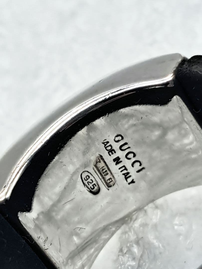 GUCCI ラバーコンビSV925 リング 21号