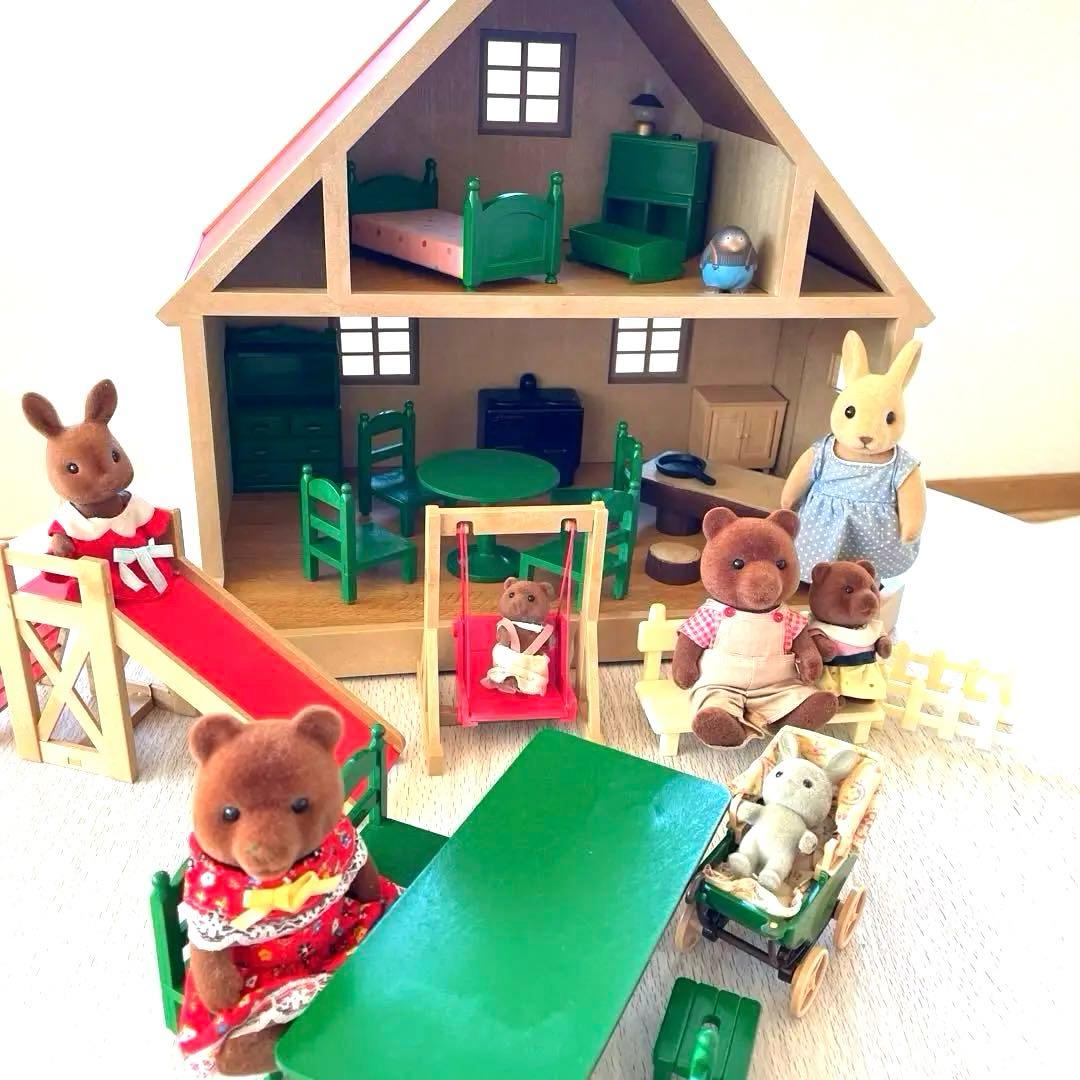 シルバニアファミリー40年前　レア　入手困難　ドールハウス　ごっこ