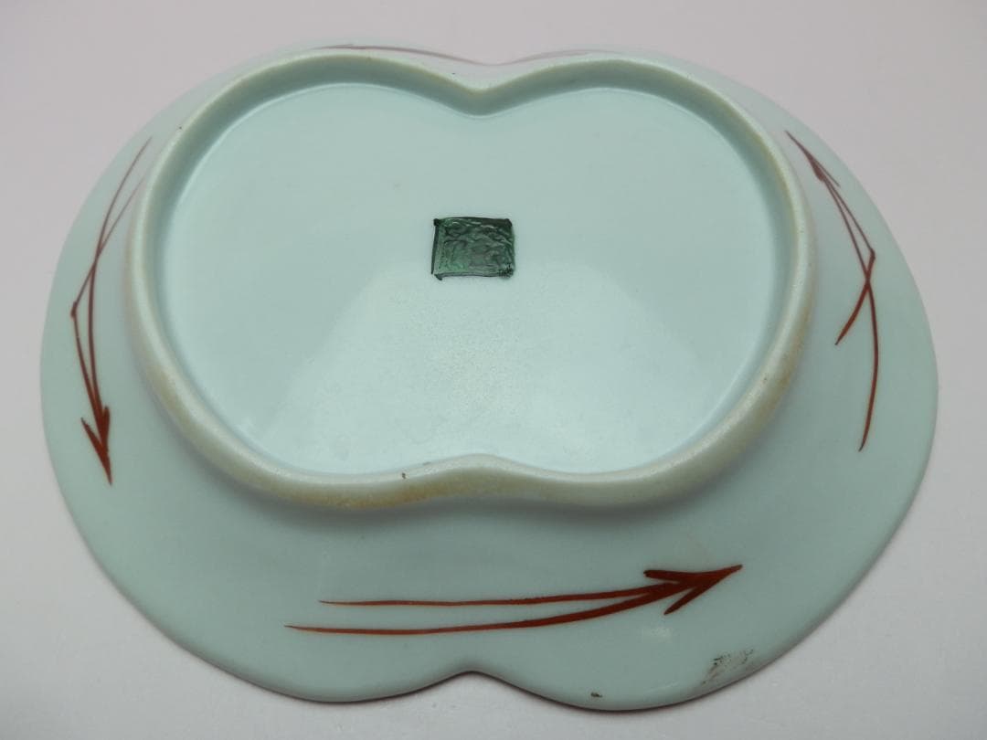 時代物 角福 朝顔紋 変形皿 5客 TN 107 70816