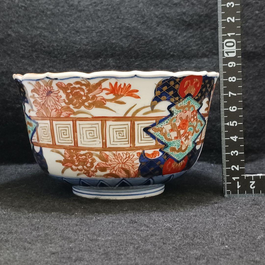 Y2802 古伊万里 富貴長春 金彩色絵 鉢 直径14㎝　FF