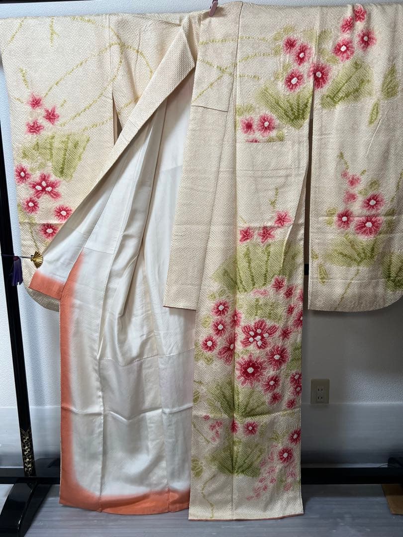 正絹総絞り振袖、長襦袢セット