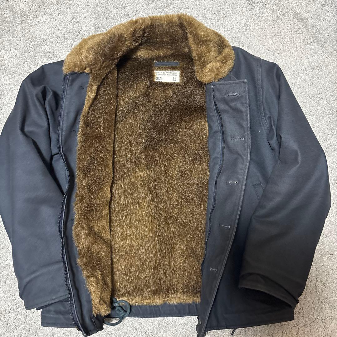 OLD NAVY 短丈ジャケット　ビンテージ　アメ製　 ファー　毛皮　ダウン