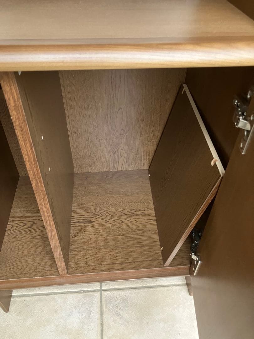 カリモク ◉Karimoku 電話台 引き出し・扉付き収納 コンセント付き