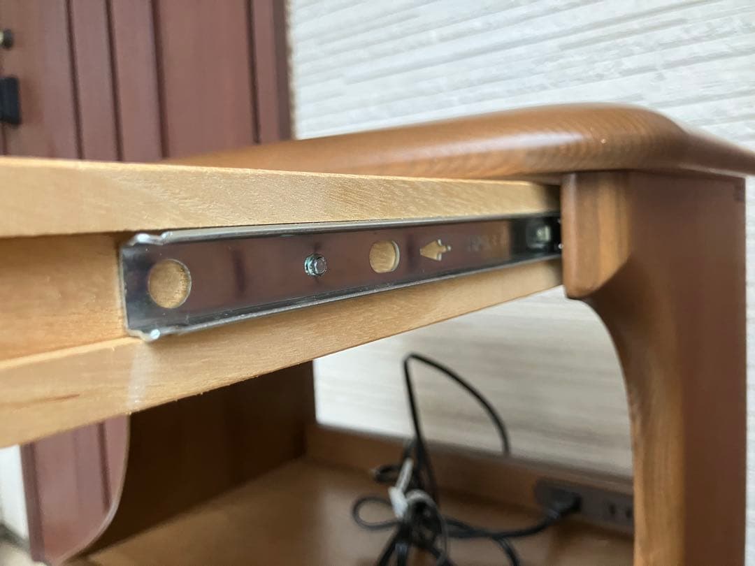 カリモク ◉Karimoku 電話台 引き出し・扉付き収納 コンセント付き