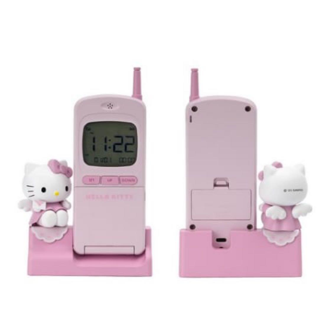 サンリオ　ハローキティ　ガラケー置き時計