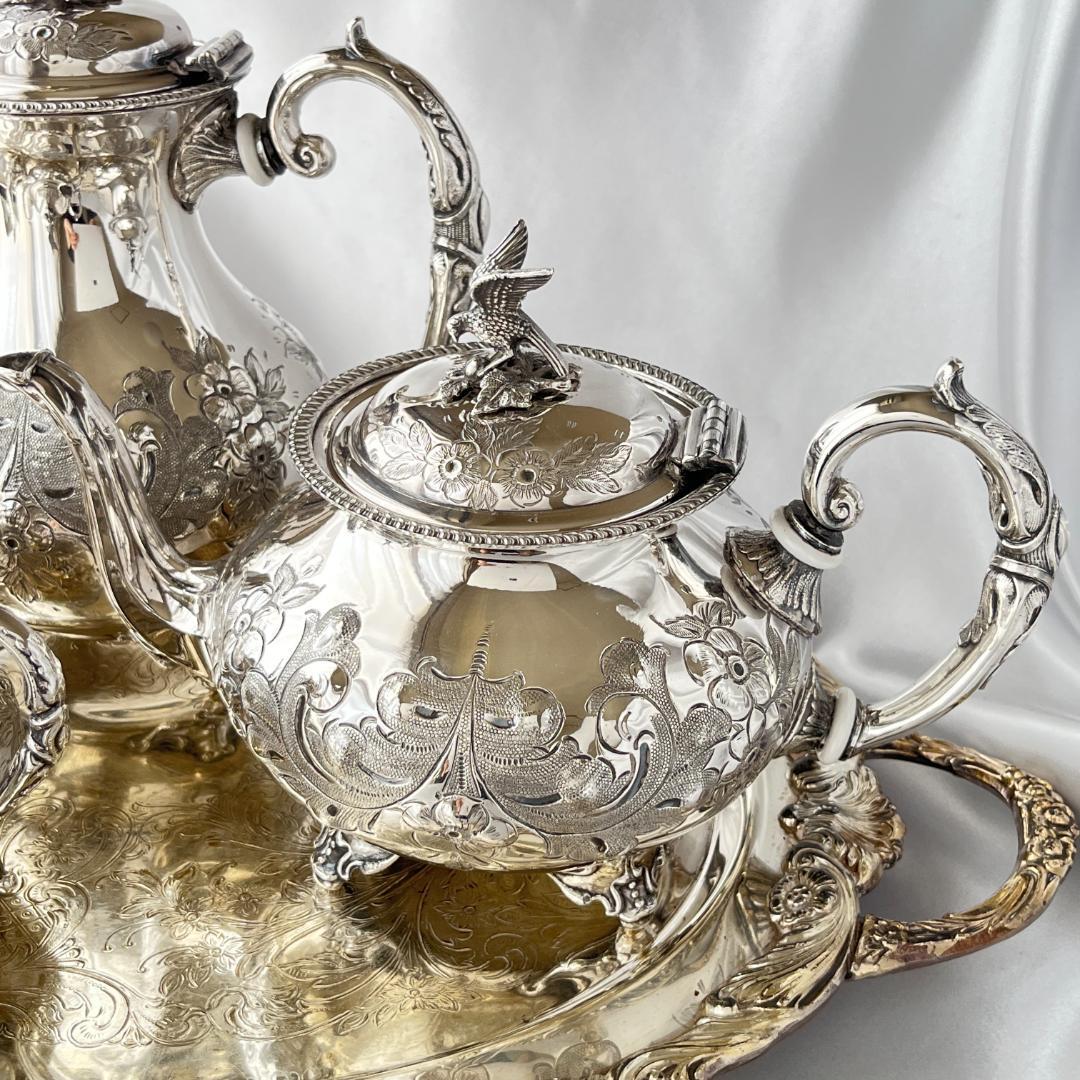 【John Turton】 ファルコンのティーセット 4点 ティーポット/ジャグ