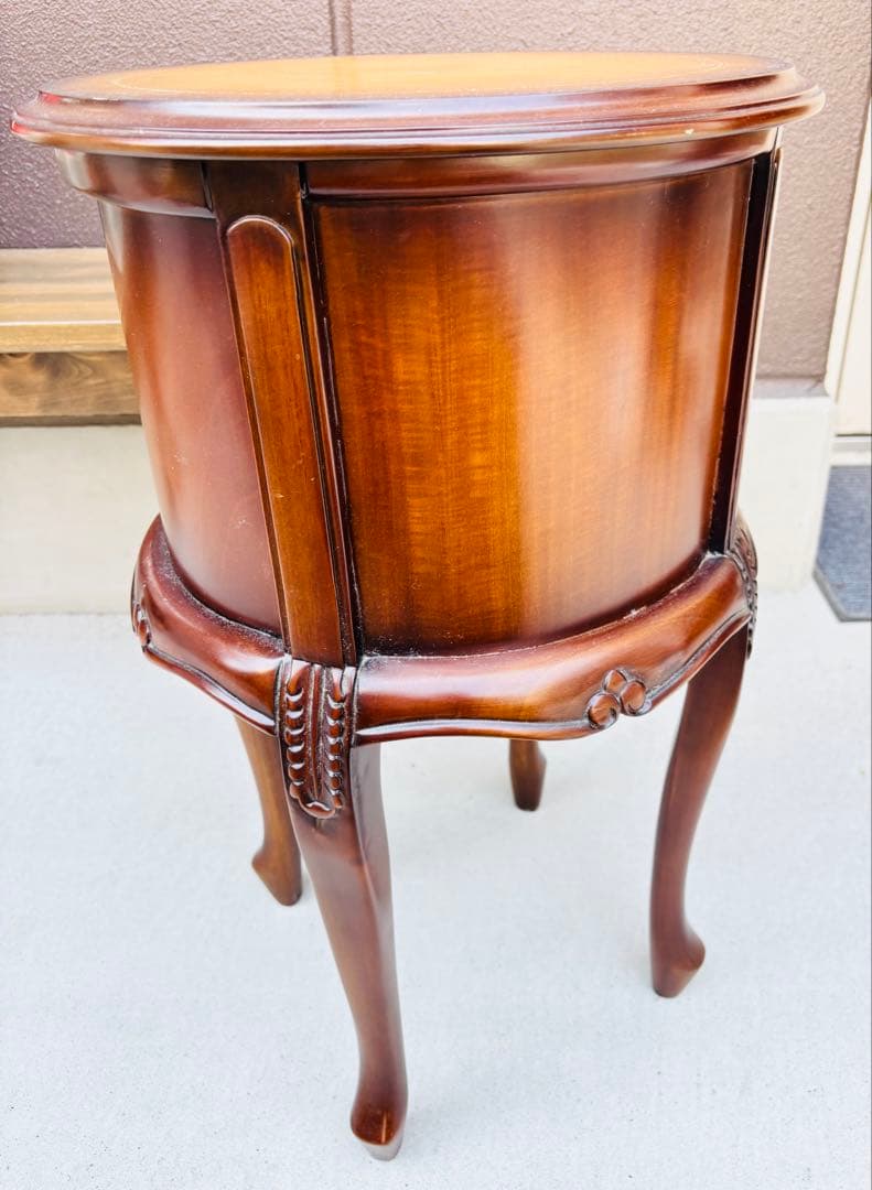 コモ アンティーク調 ラウンドチェスト3段チェスト 猫脚 収納