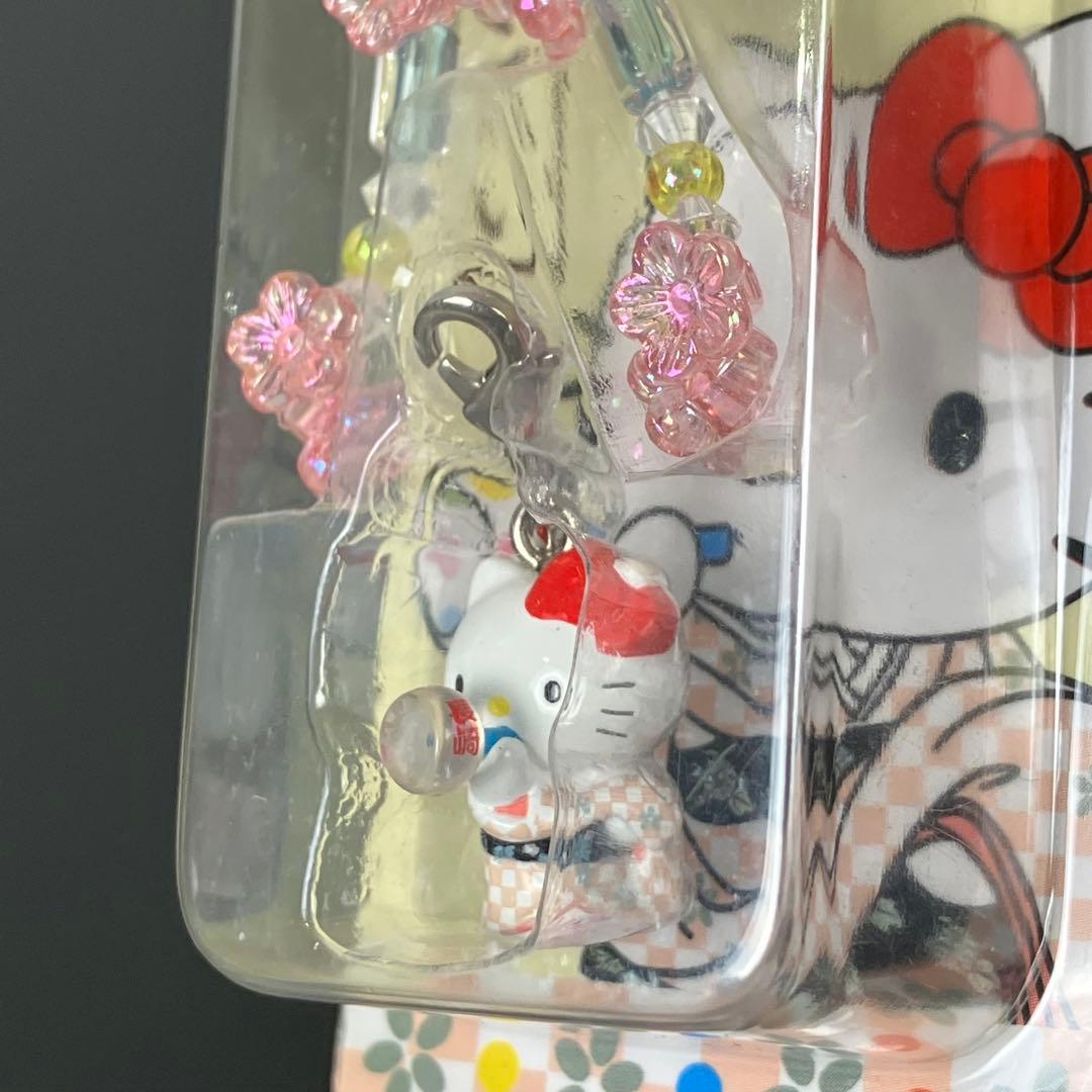 ご当地キティ 長崎限定 ビードロ ビーズ付き ファスナーマスコット ストラップ