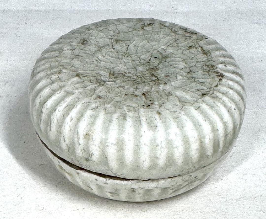 宋時代 安溪窯青白磁印花文香合 時代品 歴史唐物 伝世品焼物 ウブWWTT112