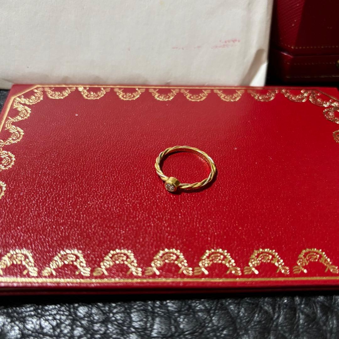 Cartier ダイヤ ゴールドリング サイズ48保証書付き