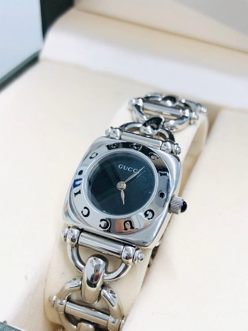 極美品！ グッチ GUCCI 6400L 腕時計 シルバー 箱付き