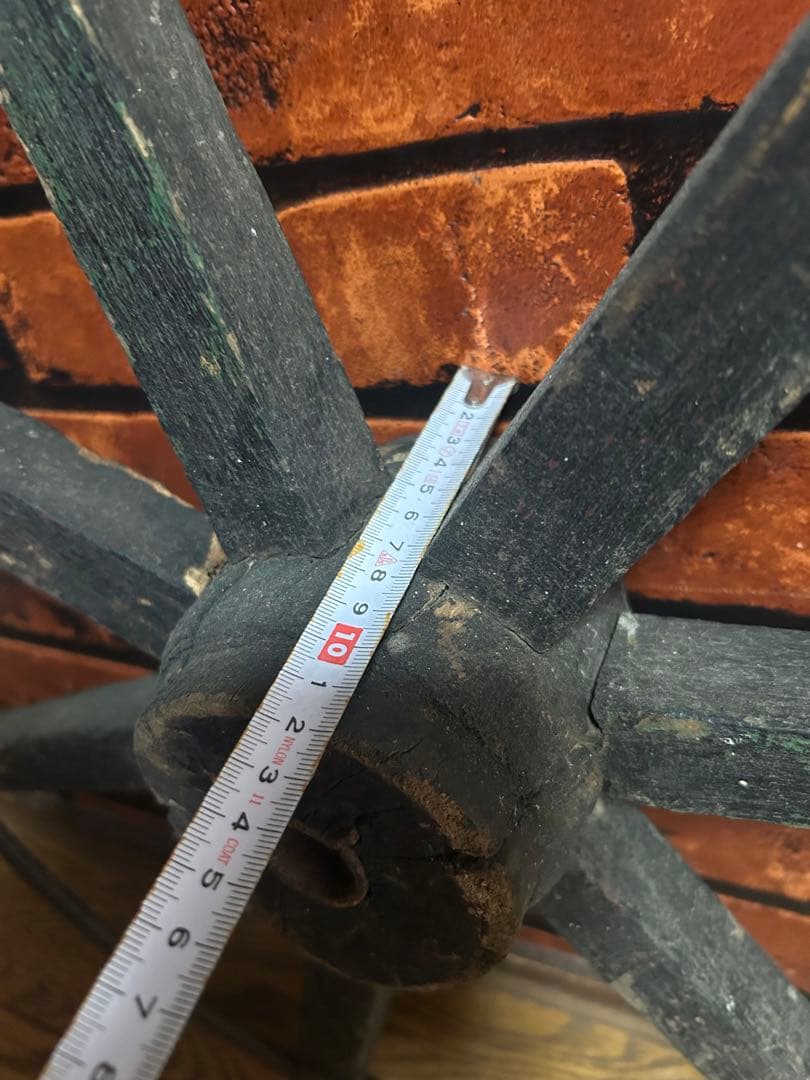 車輪 58cm 特大 木/鉄製 アンティーク ガーデニング 雑貨