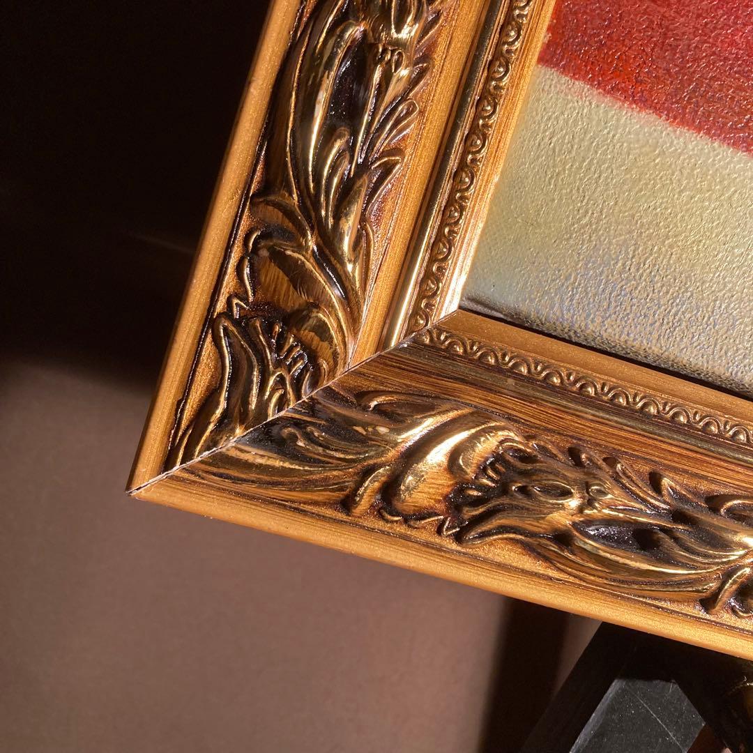 ★アウトレット★手書き油絵 カフェ 額付き インテリア 油彩画