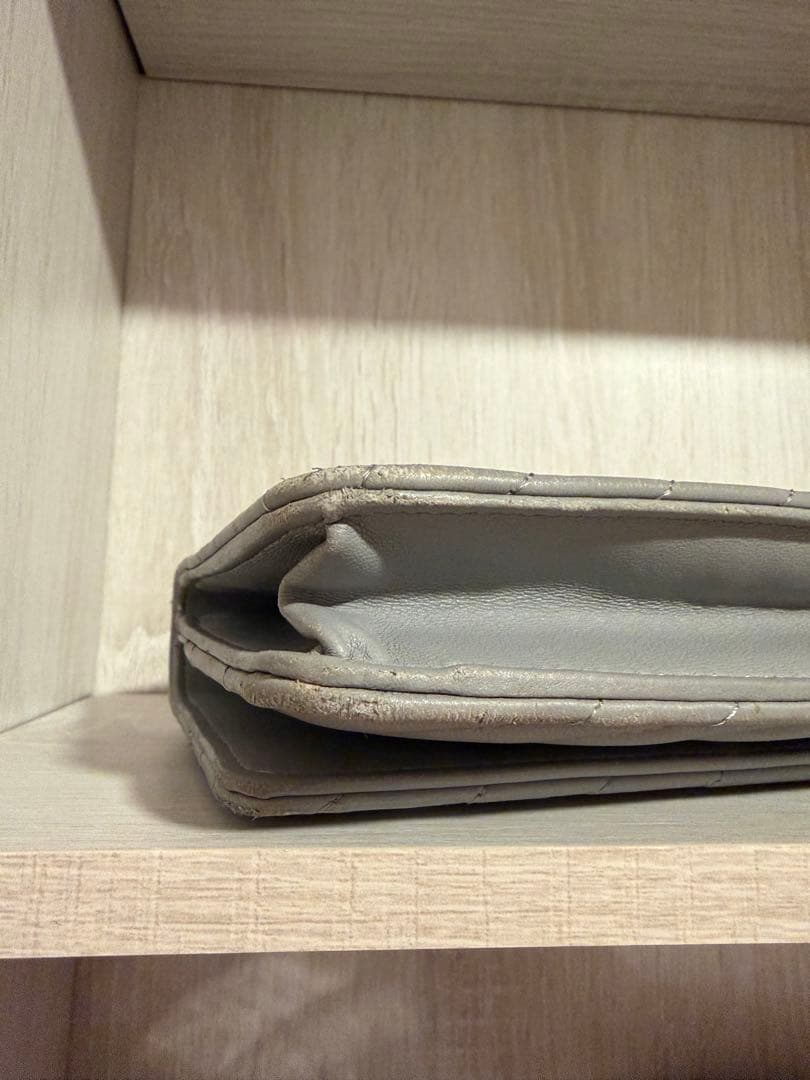 ム*ま様 CHANEL シャネル　グレー　チェーンウォレット　シェブロン　ゴール