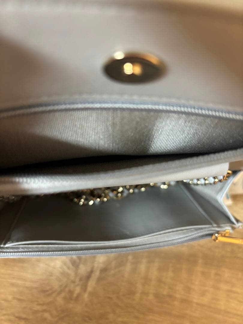 ム*ま様 CHANEL シャネル　グレー　チェーンウォレット　シェブロン　ゴール
