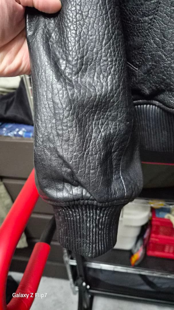 ひろ　ZARA ブラックレザー シングルライダースジャケット M