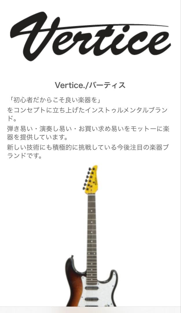 vertice. エレキギター　美品